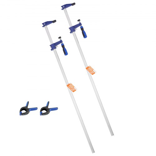 Bar klemmer, 2-pak, 91,4 cm åbning, 63,5 mm dybde, sort, støbejern og kulstofstål