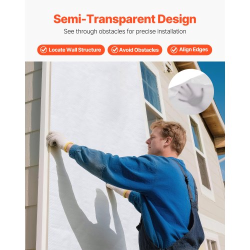 Husfolie 2740x45720 mm Hvid, dampspærre plastfolie