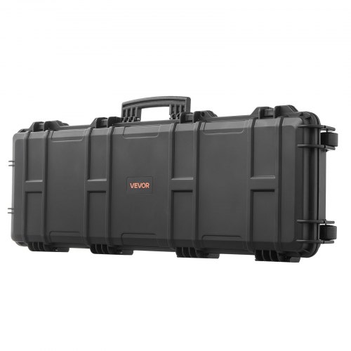 Rifletaske, låsbar hardcase med forudskåret skum, 108,9x39,2x15,5 cm, sort, vandtæt opbevaring