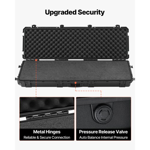 Rifletaske, Låsbart Hardcase 134,1x42,5x18 cm Sort, Vandtæt Opbevaring