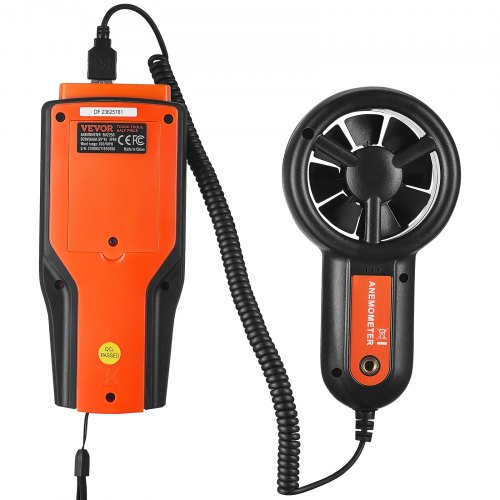 Håndholdt anemometer, digital vindhastigheds- og luftstrømsmåler, 188x92x40 mm, ABS