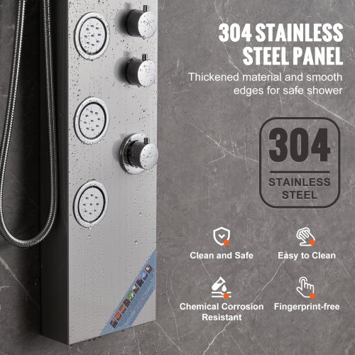 Brusesystem panel, 134,5x20x46 cm, rustfrit stål, vægmonteret