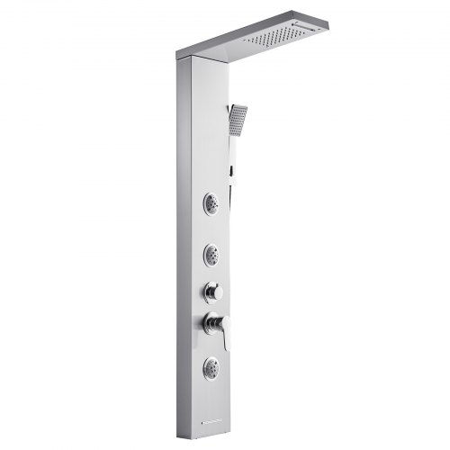 Duschpanel tornsystem, 134,5x20x46 cm, Silver, Rostfritt stål