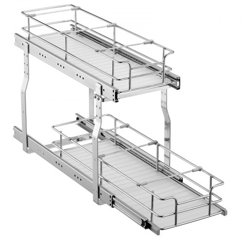 Udtrækkelig skabsorganisator, 21x53,3x38,1 cm, stål, opbevaring