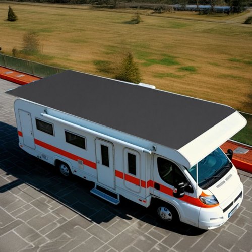Rullakatto, 457.2x762 cm, Musta, EPDM-kumi