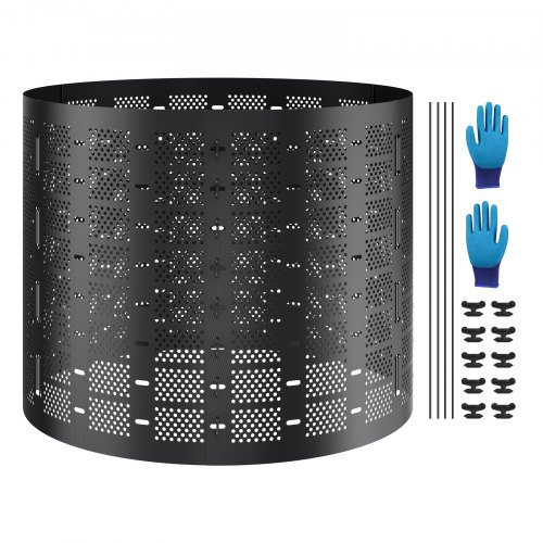 Kompostbeholder, 832,8 L, 335x90 cm, Sort, HDPE