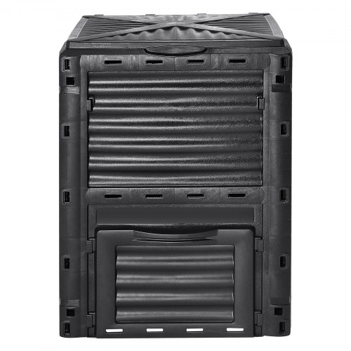 Kompostbeholder, 60,7x60,5x82,5 cm, Sort, Udendørs opbevaring