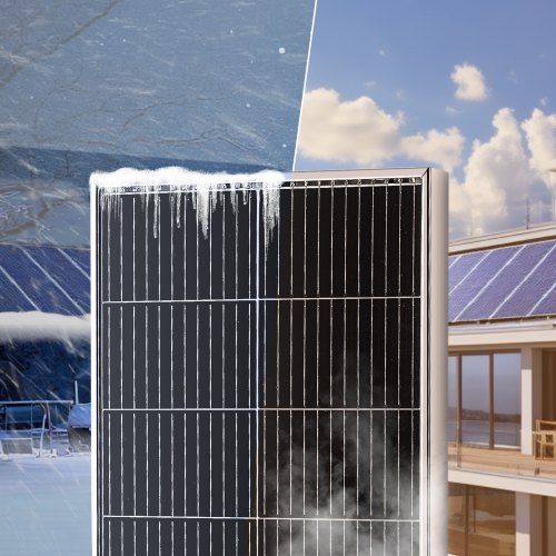 Solcellepanel sæt, 100W monokrystallinsk, 109,5x45x2,9 cm, vandtæt