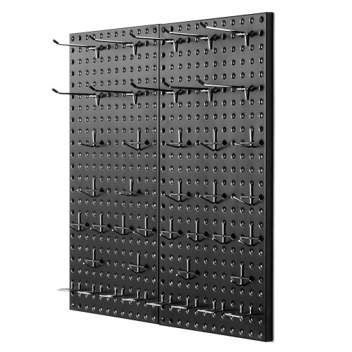 Reikälevy, 61x30x1,9 cm, musta, metallinen säilytys