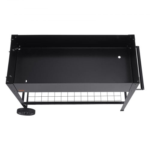 Højbeds plantekasse 108x49.5x80 cm sort metal plantekasse