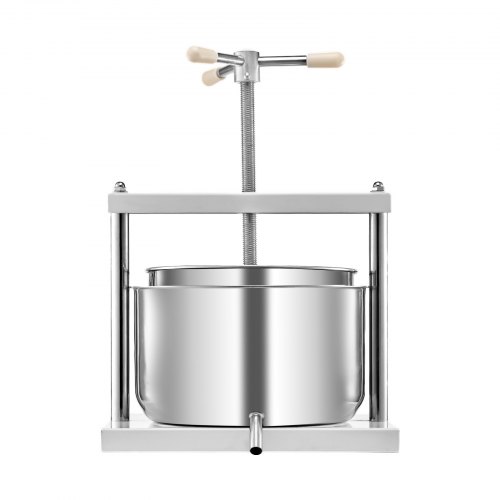 Frugt- og vinpresse, 12L, 370x355x410 mm, Hvid, Rustfrit stål