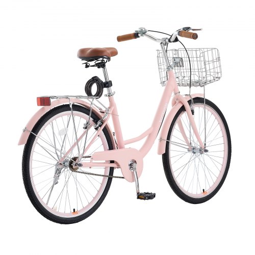 Cruiser-pyörä, 165x59x108,5 cm, vaaleanpunainen, korkeahiilinen teräs Cruiser-pyörä, 165x59x108,5 cm, vaaleanpunainen, korkeahiilinen teräs