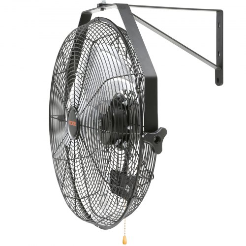 Väggfläkt, 57 cm, Svart, Vattentät, Metall