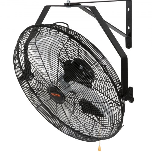 Väggfläkt, 57 cm, Svart, Vattentät, Metall