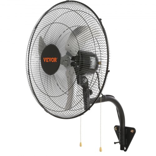 Väggfläkt 49 cm Svart, Metall, Oscillerande, Kylning