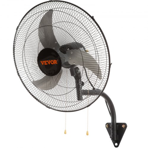 Väggfläkt 49 cm Svart, Metall, Oscillerande, Kylning