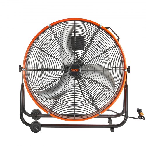 Industriel gulvventilator, 78x71x32 cm, justerbar vipning, kraftig