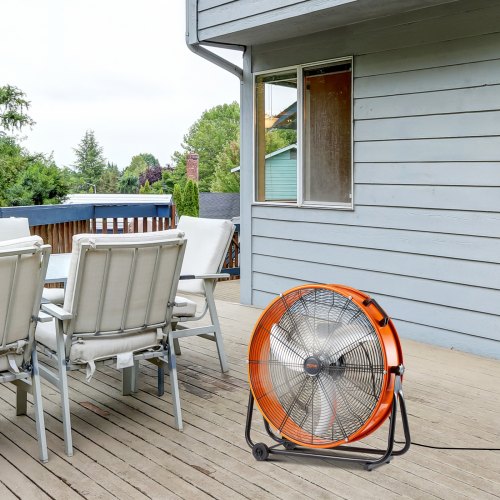 Industriel gulvventilator, 78x71x32 cm, justerbar, kraftig