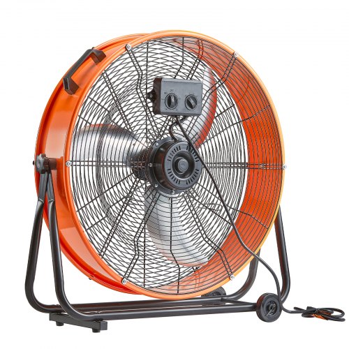 Industriel gulvventilator, 78x71x32 cm, justerbar, kraftig