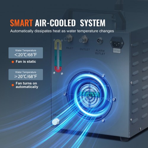 Industriel vandkøler, CW-3000, 12 L, 80W, kølesystem