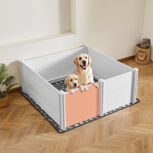 Hvalpekasse, 1520x1520x610 mm, Hvid, Plast