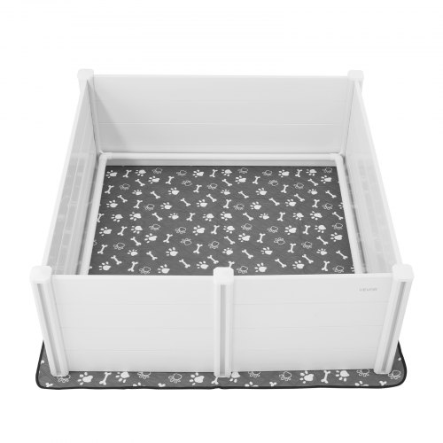 Hvalpekasse, 1520x1520x610 mm, Hvid, Plast