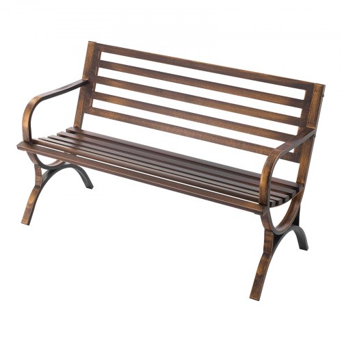 Utomhusbänk, 127x58.5x79 cm, Brons, Metallram