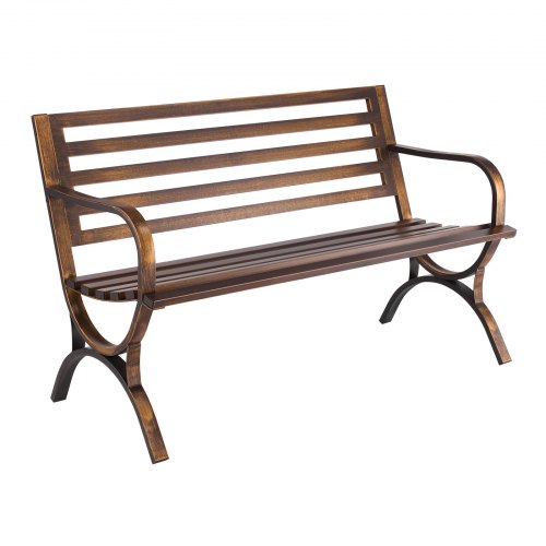 Utomhusbänk, 127x58.5x79 cm, Brons, Metallram Utomhusbänk, 127x58.5x79 cm, Brons, Metallram