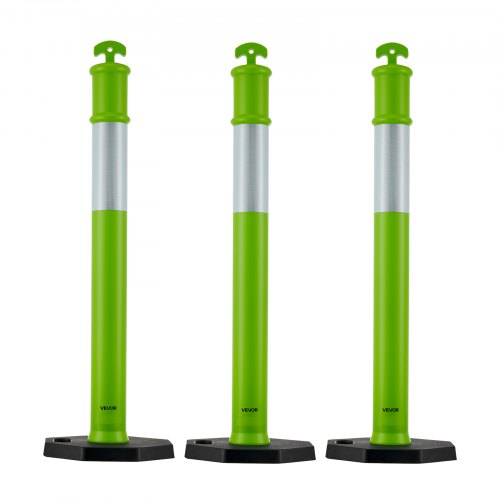 Trafikavskiljare, 3-pack, 37,5x114 cm, Grön, Extra robust