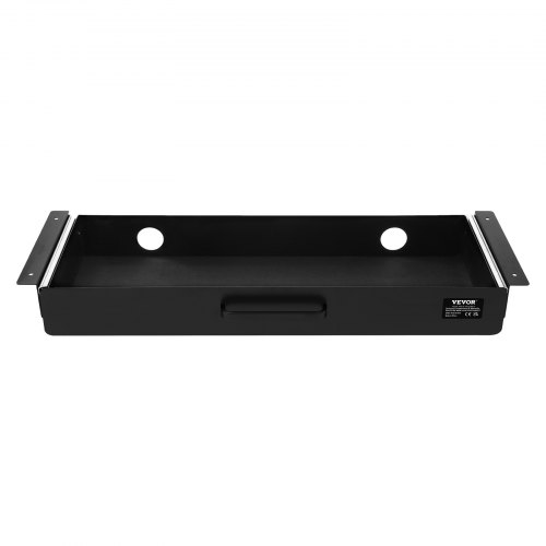 Underdeskuffe, 63.5x23.2x7.5 cm, Sort, Metalopbevaring