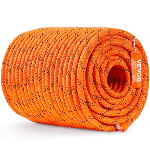 Puunkiipeilyköysi, kaksinkertainen punos polyesteri, 1.3x670.6 cm, oranssi, 48-säikeinen