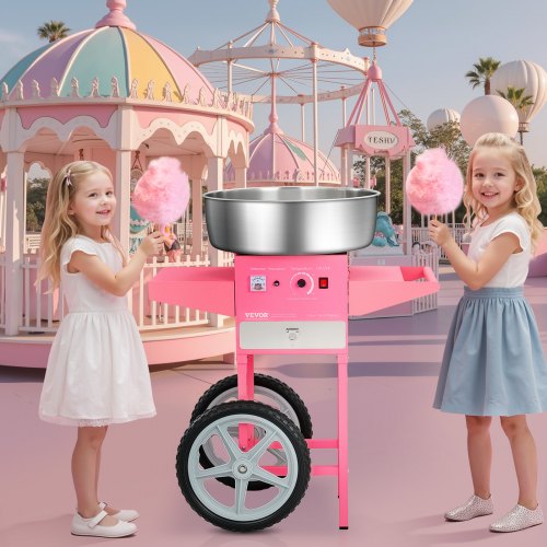 Candyflossmaskine, 81,9x52x85,5 cm, Pink, Rustfrit stål