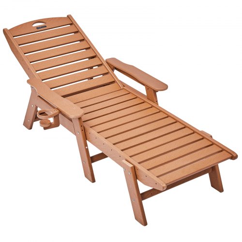 Lehituoli 183x72,5x93 cm ruskea HDPE säädettävä ulkokäyttöön