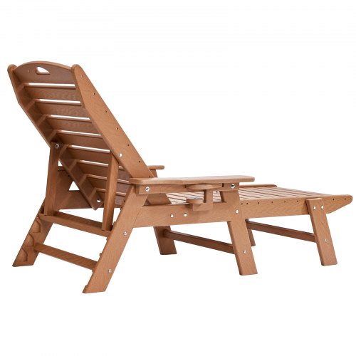 Chaiselongue 183x72,5x93 cm Brun HDPE Justerbar Udendørs