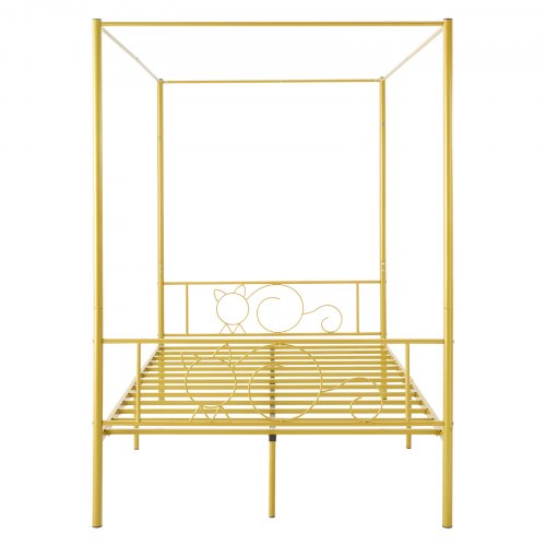 Himmelsengestel, 198,5x139x196,5 cm, Guld, Metal