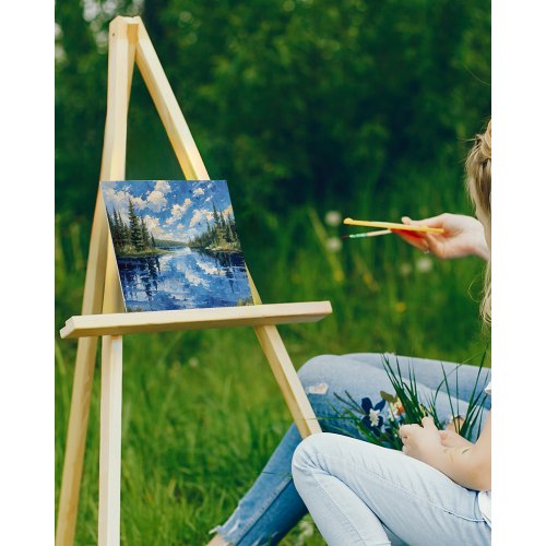 Lærredsplader, 32 stk., 12,7x17,8 cm, 20,3x25,4 cm, 22,9x30,5 cm, 28x35,5 cm, hvid, maling