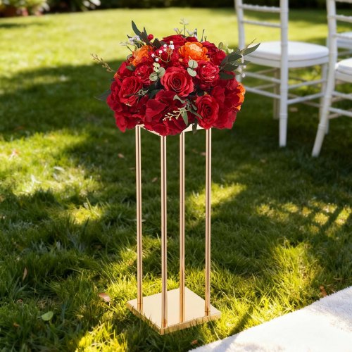 Blomsterstander, 60x20x20 cm, Guld, Metal