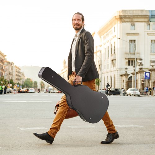 Guitar Kasse, 110x45x16 cm, Sort, Hård Skal Opbevaring