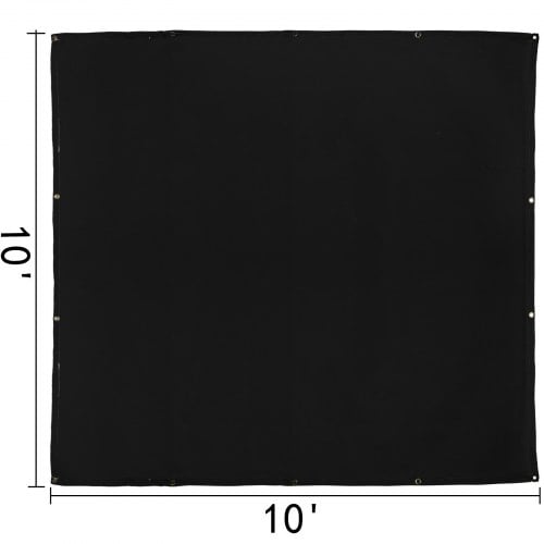 Svejsetæppe 305x305 cm Sort Glasfiber Brandhæmmende