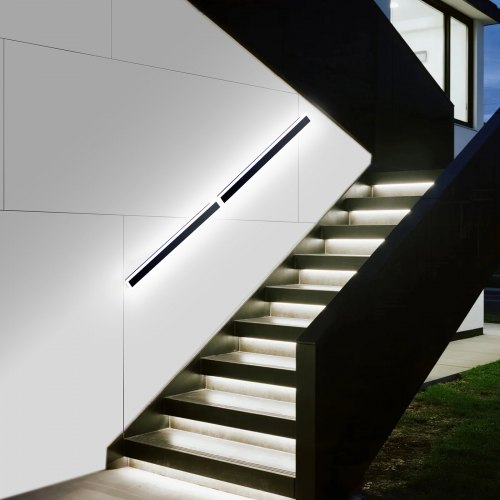 Utomhus vägglampa, 100x8x5 cm, RGB, dimbar, vattentät, aluminium