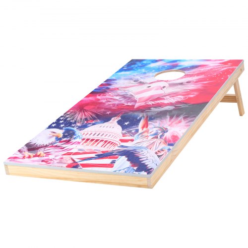 Cornhole-sæt, 125,5x60x30,2 cm, massivt træ, transportabelt spil