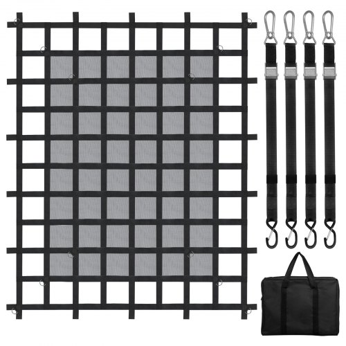 Lastnet, 183x145 cm, Sort, Kraftig lastnet til lastbil
