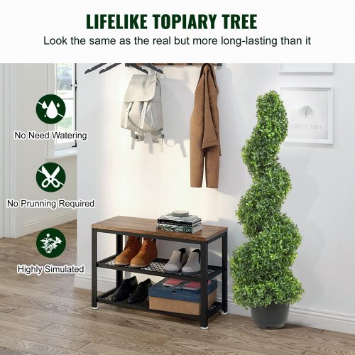 Kunstig buksbom topiary træer, 91,4 cm, grøn, PE materiale