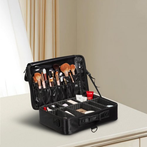 Makeup-taske, 46x30x12,5 cm, Sort, Oxford-stof