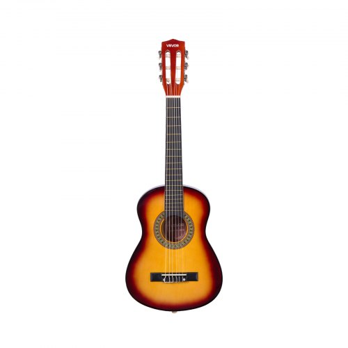 Klassisk guitar, 78 cm, sunburst, basswood startsæt