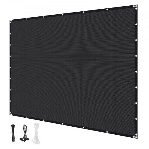 Solskyddsduk, 244x366 cm, Svart, HDPE-material
