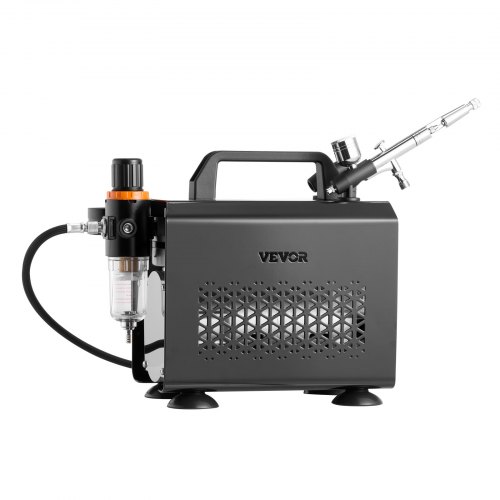 Airbrush-setti, kaksoistoiminen airbrush kompressorilla, 0.2/0.3/0.5 mm suuttimet, matala melutaso, maalaustyökalu Airbrush-setti, kaksoistoiminen airbrush kompressorilla, 0.2/0.3/0.5 mm suuttimet, matala melutaso, maalaustyökalu