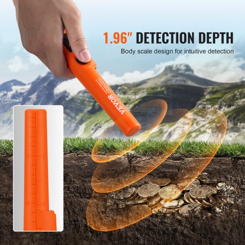 Metal Detector Pinpointer, 230x45x42 mm, Vandtæt, Håndholdt Stav