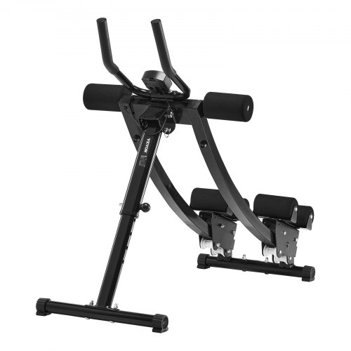 Ab træningsmaskine, dobbeltsporet core- og mavetræner, 131x43x28 cm, foldbar justerbar fitnessudstyr