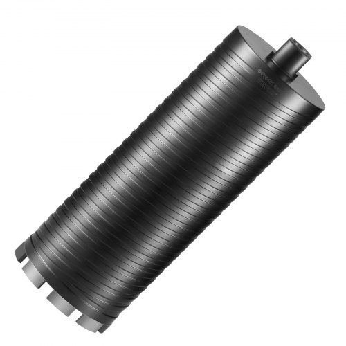 Kerneborekrone, 10,2 cm våd/tør diamant, 24,1 cm boredybde, sølv, beton